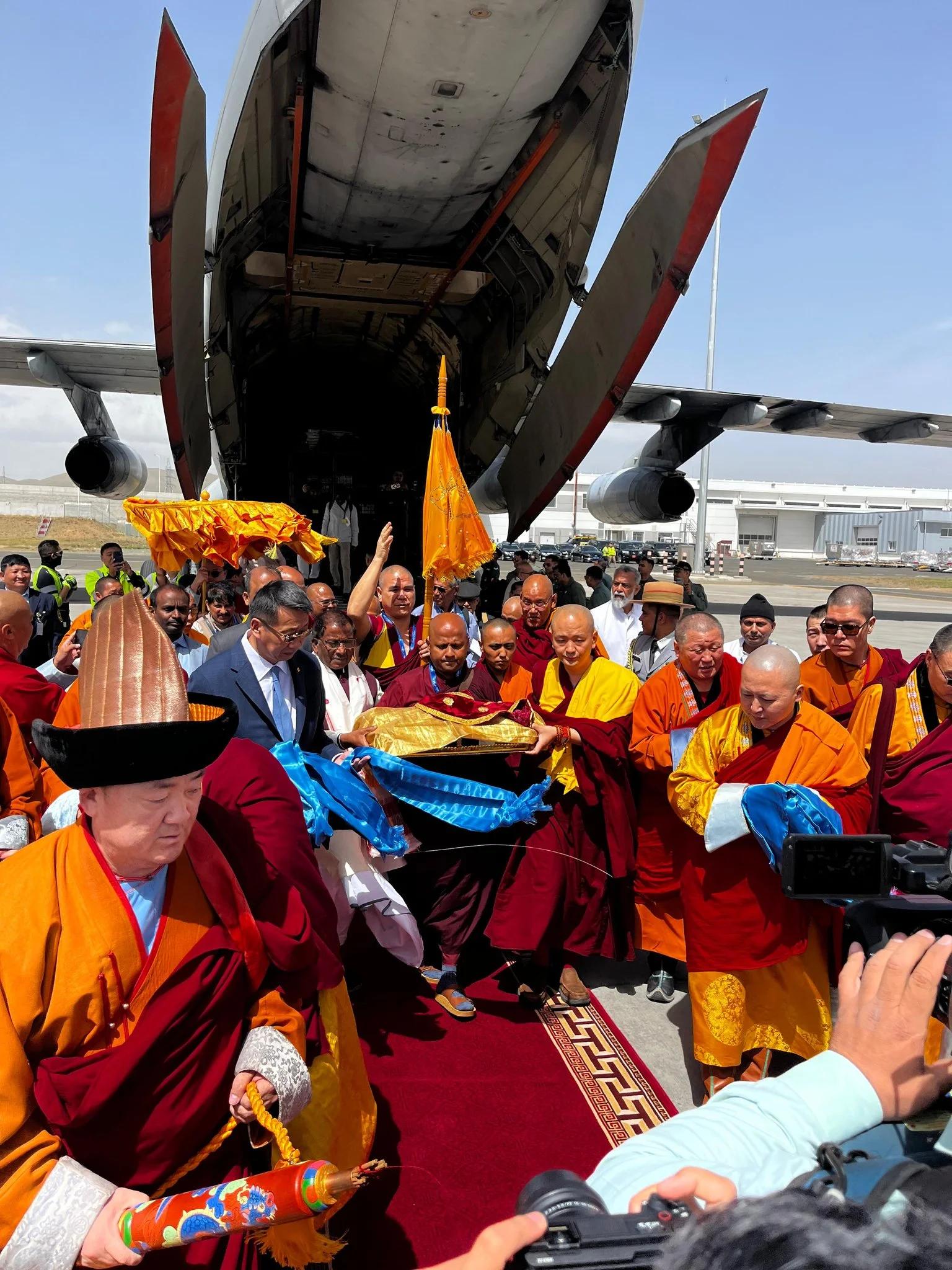 Sacred Relics of Lord Buddha Airlifted to Mongolia by IAF