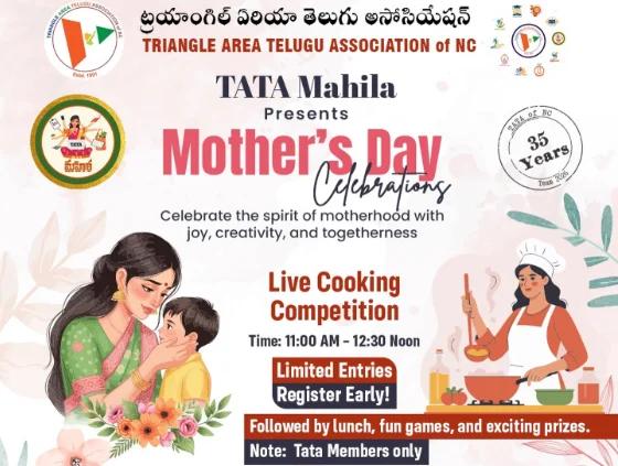 Mother’s Day Celebrations by TATA Women’s Wing in North Carolina on May 17
