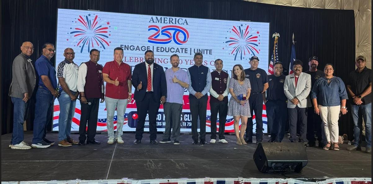 America 250 Celebration Held Grandly in Frisco..Indian-American Community Comes Together