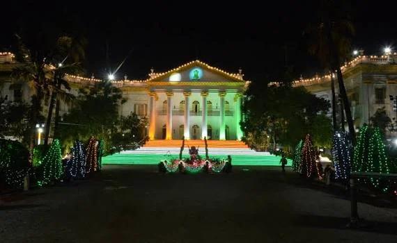 Lok Bhavan Illuminated in Tricolour Lights Ahead of Independence Day 