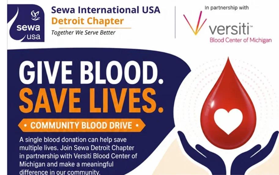 Sewa Detroit to Host Community Blood Drive in Canton on August 29