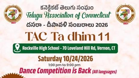Connecticut Gears Up for ‘TAC Ta dhim 11’..! Grand Dasara & Diwali Celebrations Set for October 24