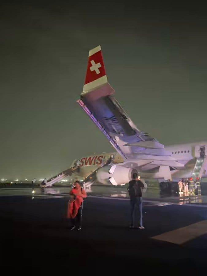 Swiss Air Flight's Engine Fails, Catches Fire During Takeoff In Delhi, 6 Injured