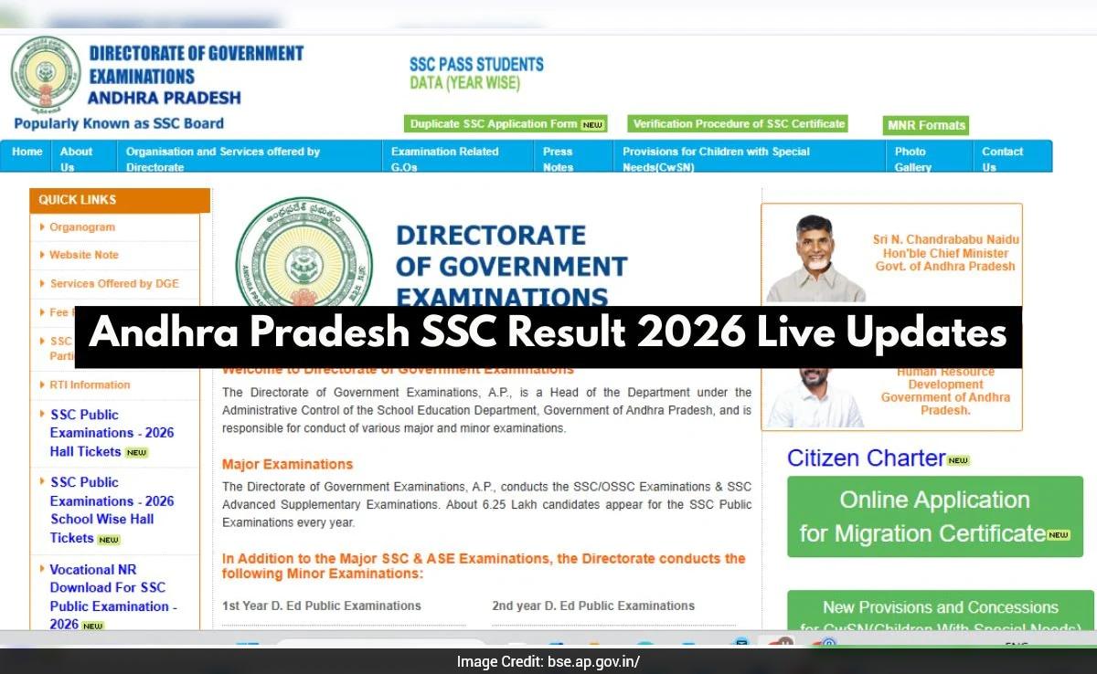 AP SSC Result 2026 LIVE: BSEAP Class 10 Result Today At 11 AM, Check Latest Updates Here