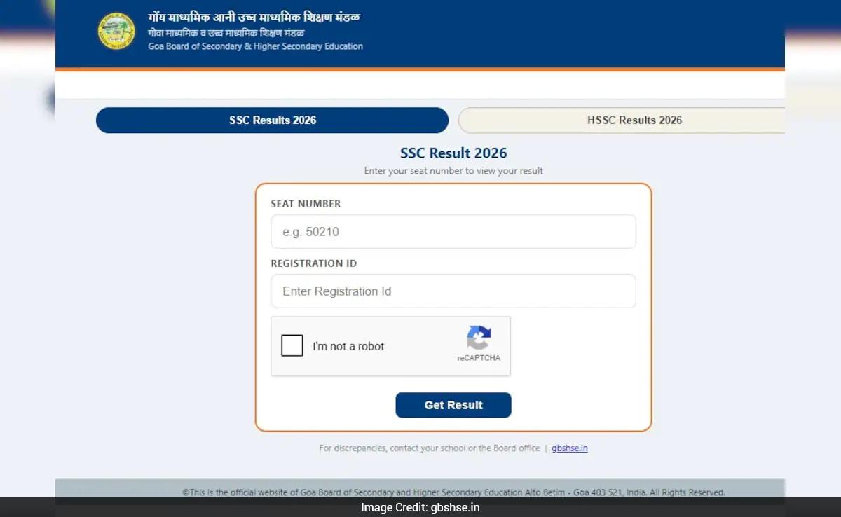 Goa Board Class 10 Result 2026: Out Today At 5 PM, Direct Link Here