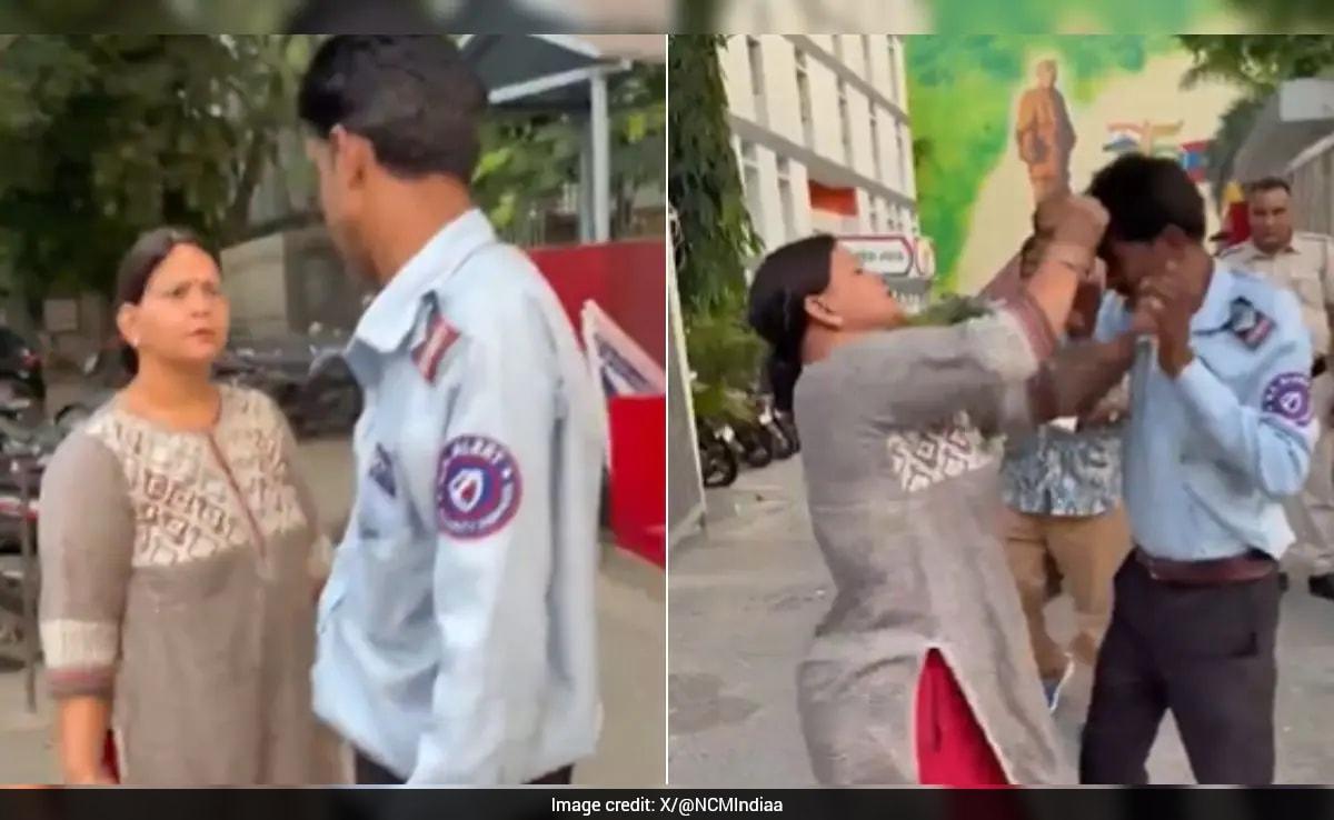 Dog Lover Slaps Security Guard In Front Of Delhi Police, Video Viral