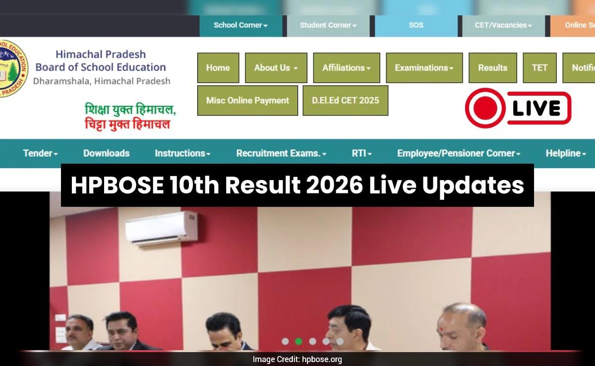 Himachal Pradesh 10th Result 2026 LIVE: Results To Be Out At 11 AM, Here's Direct Link To Check