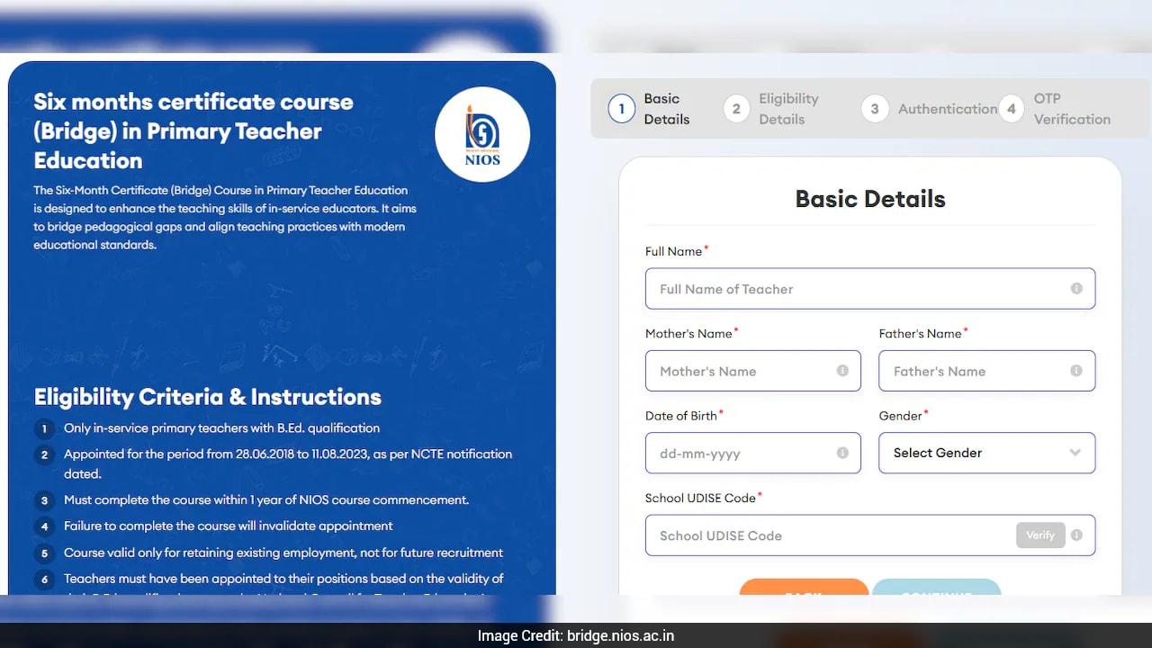 NIOS Bridge Course 2026 Registration Reopens: Apply Online Till July 19
