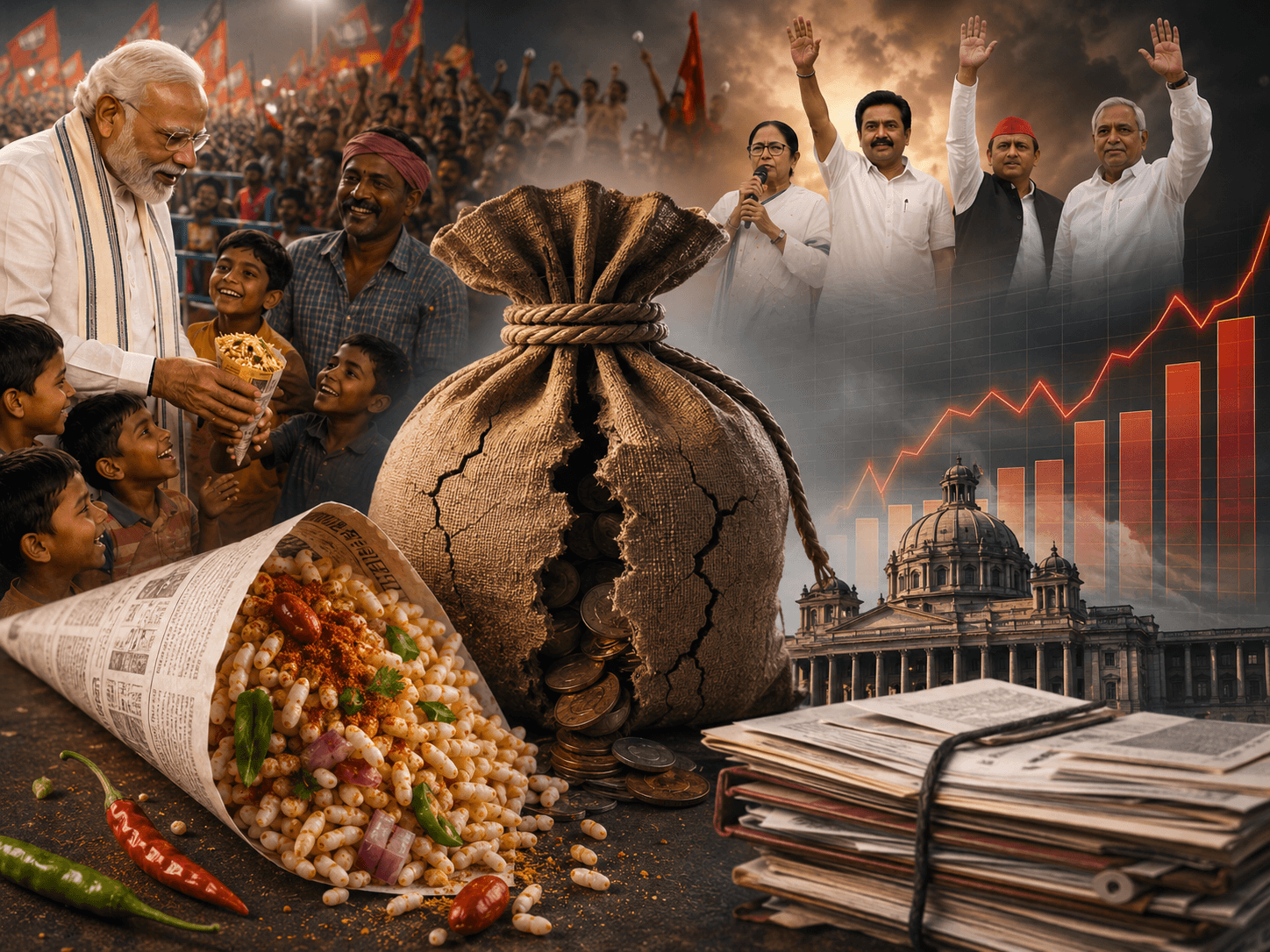 Spicier than jhalmuri: The Rs 1.7 lakh crore fiscal bite hidden in state election results