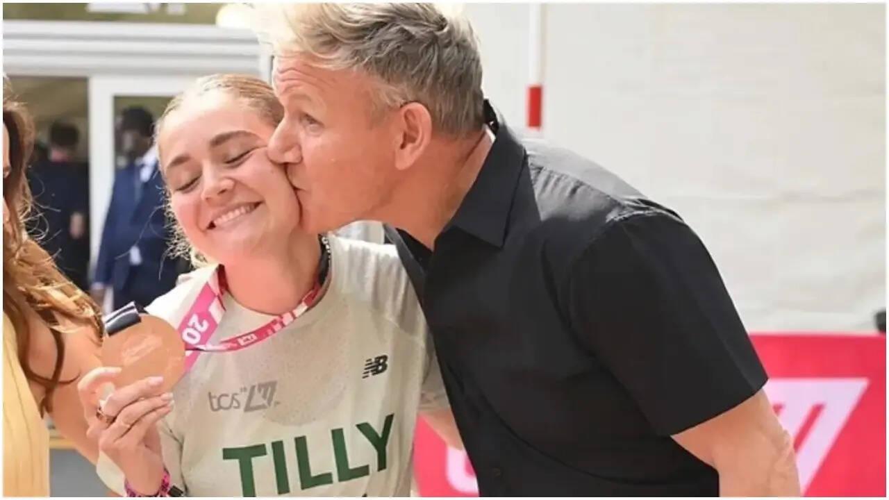 Gordon Ramsay celebrates daughter Tilly's London Marathon finish