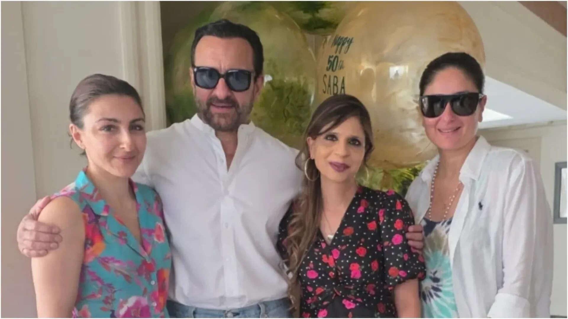 Saif-Kareena attend Saba Pataudi's 50th b'day - Inside pics