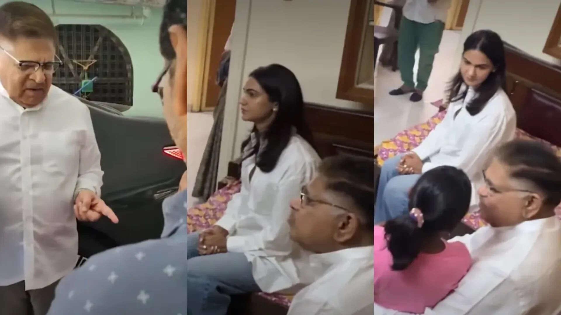 VIDEO: Allu Aravind, Sneha Reddy meet Sritej’s family