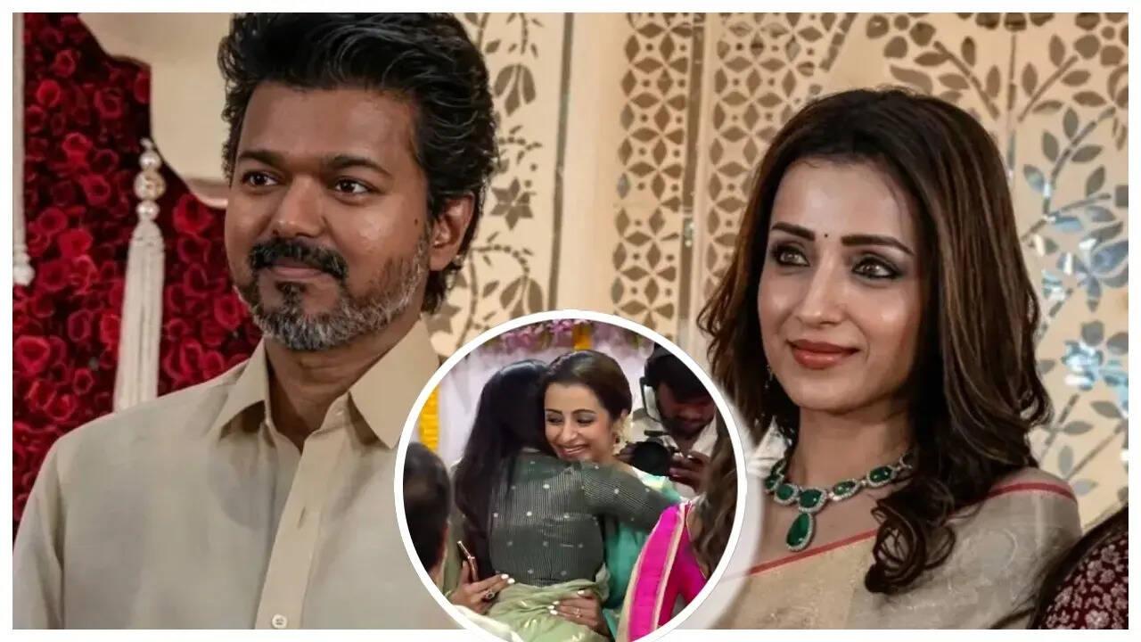 Trisha warmly greets Vijay's family ahead of the oath-taking ceremony