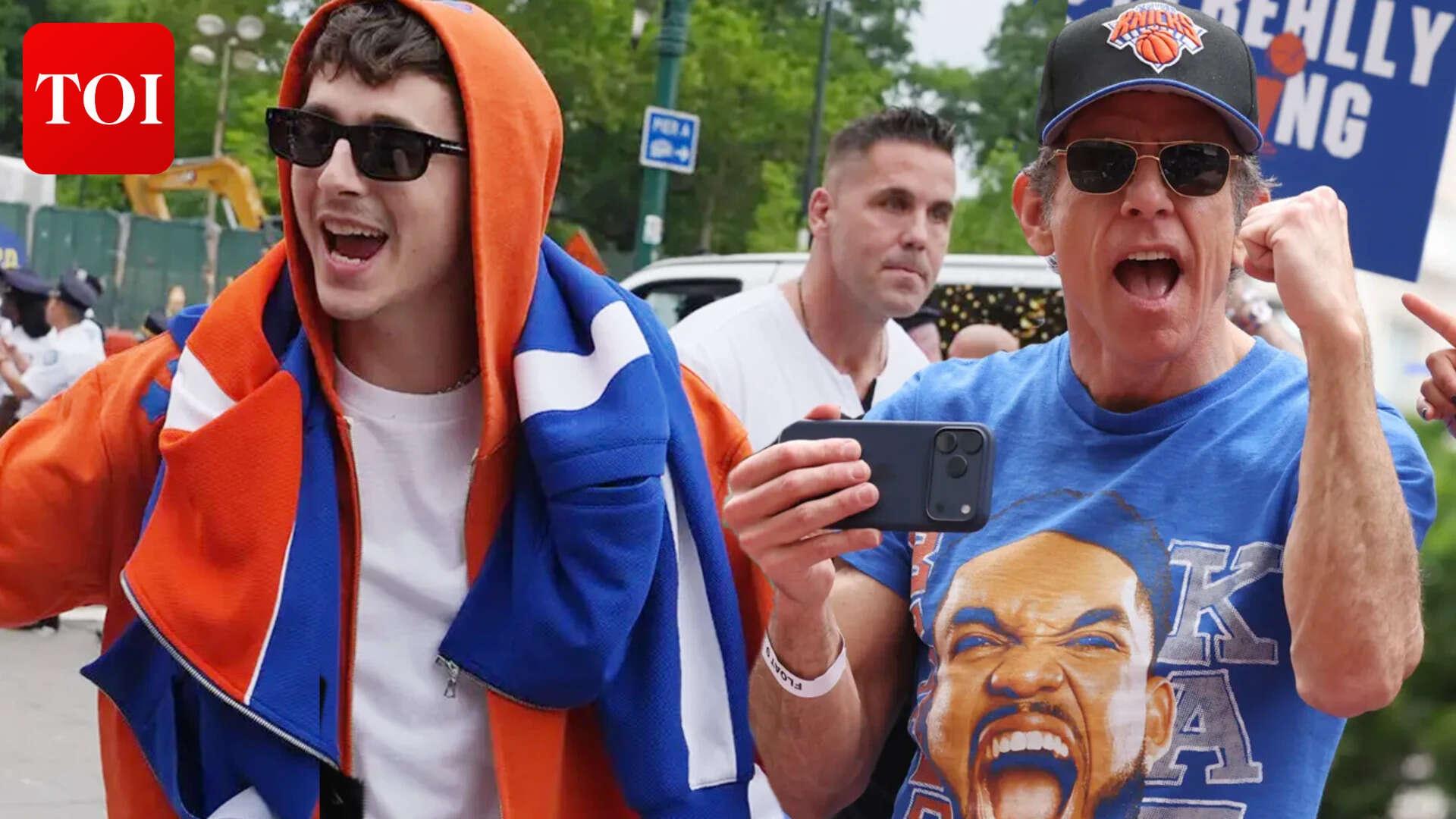 Timothee, Ben attended Knicks Parade - WATCH