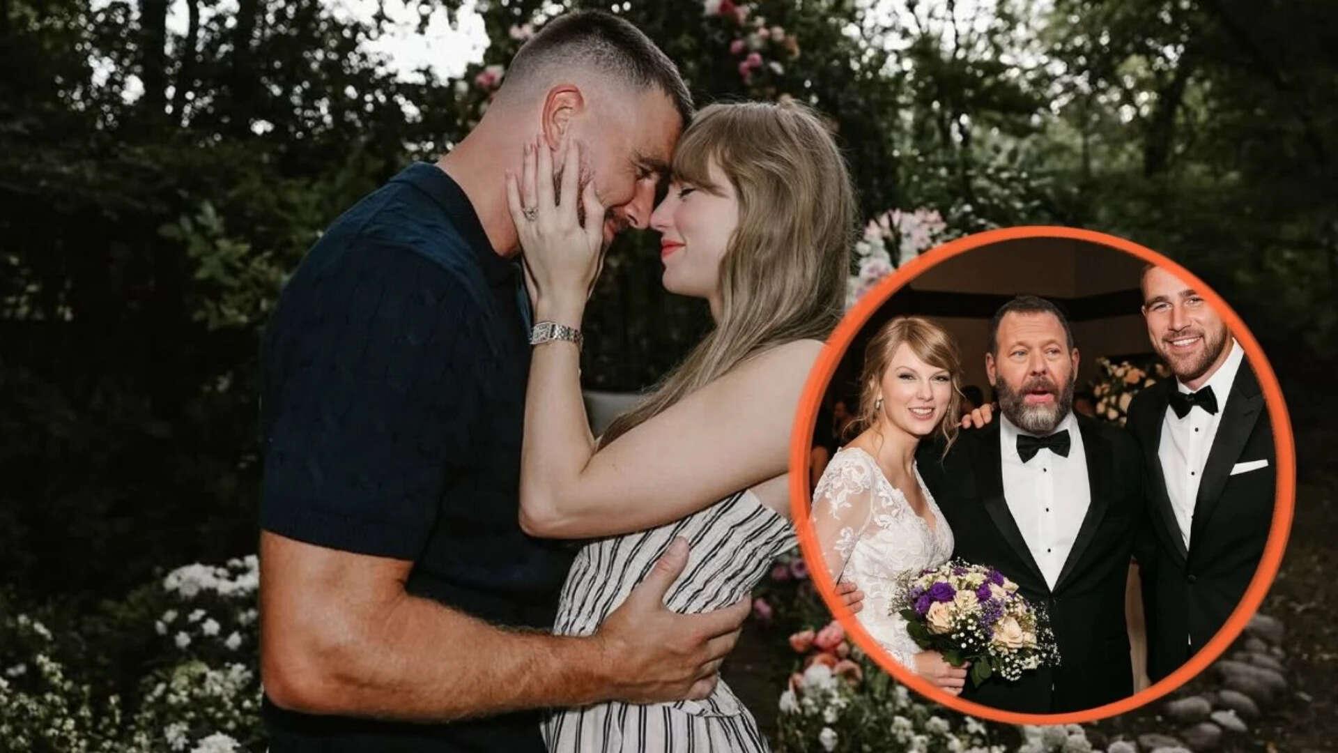Fans react while Travis Kelce laughs off Bert Kreischer's AI wedding photo