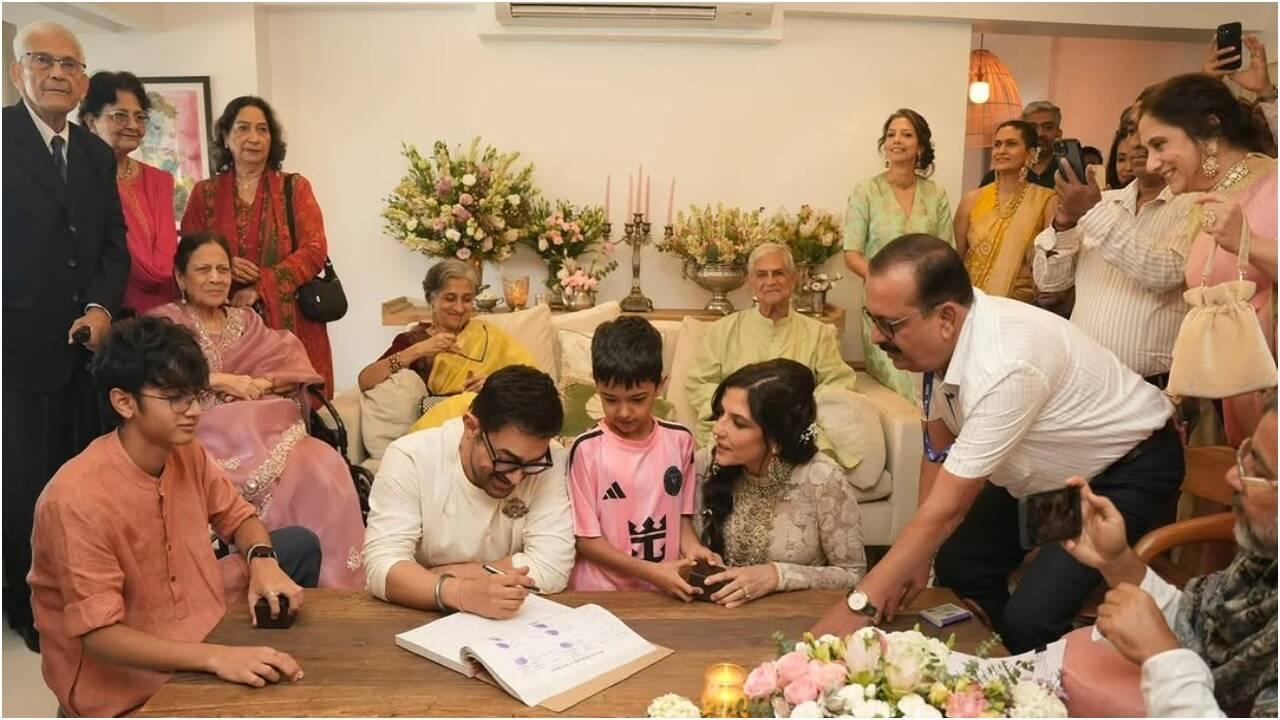Aamir-Gauri wedding: First pic of couple as husband-wife is out