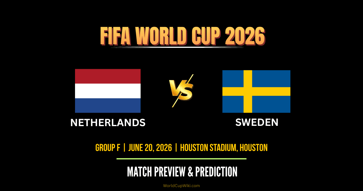 FIFA World Cup 2026: నెదర్లాండ్స్ vs స్వీడన్ పోరు.. హ్యూస్టన్‌లో ఉత్కంఠభరిత మ్యాచ్