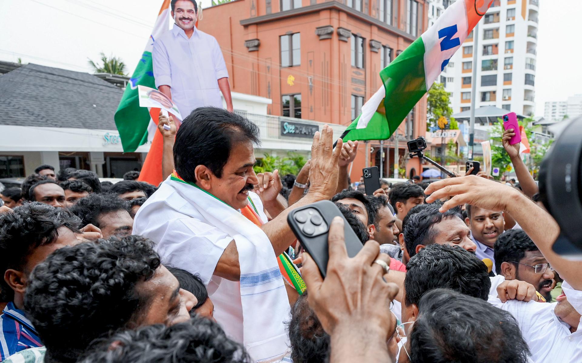 Venugopal Posters up as UDF Sweeps Kerala Polls