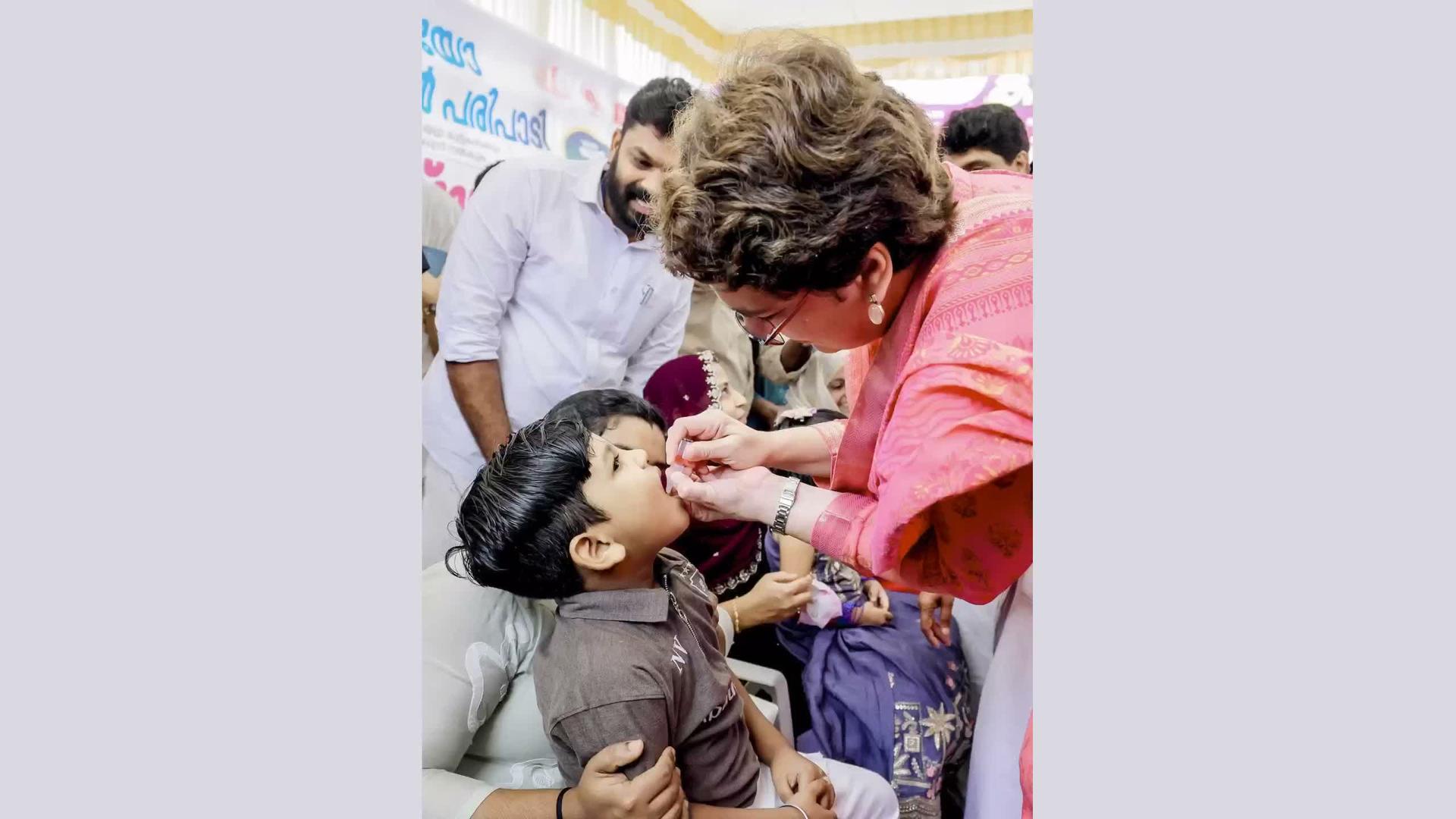 Kerala Achieves 88.53% Polio Vaccine Coverage on Day 1