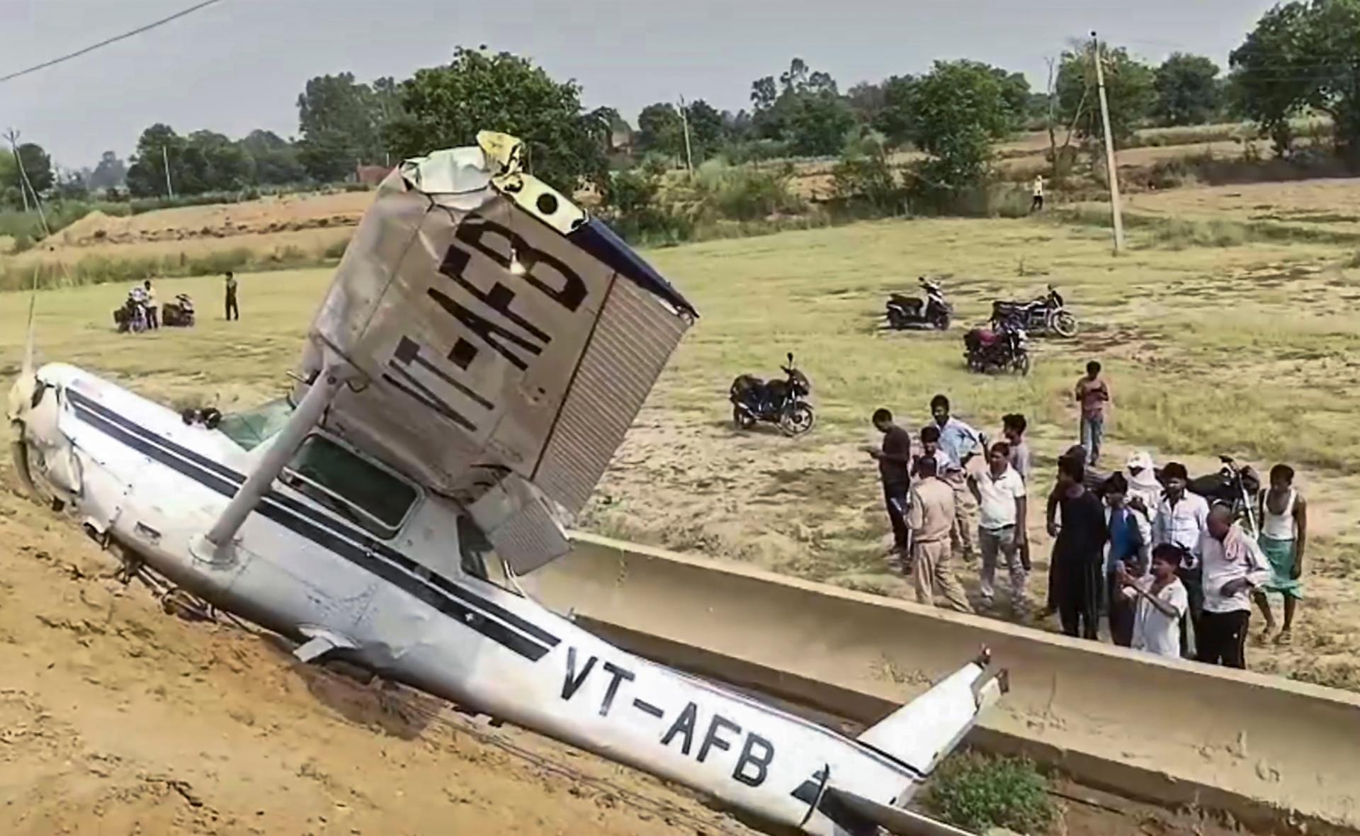 Woman Pilot Injured as Trainee Aircraft Crashes in UP's Kasganj