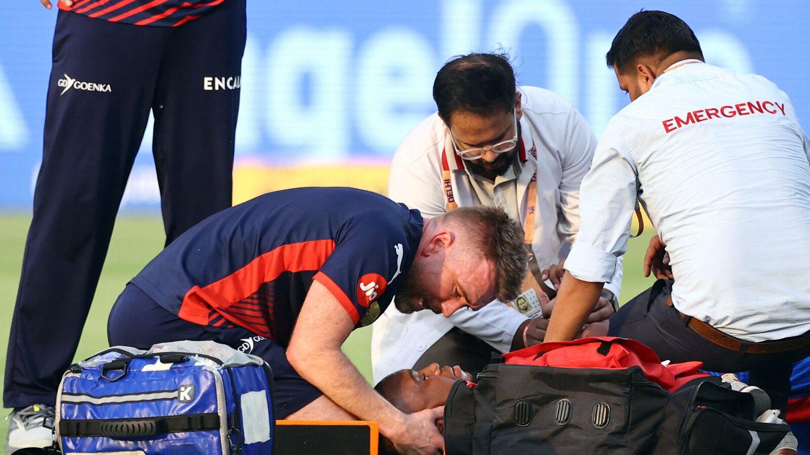 Lungi Ngidi lands badly on head while fielding during DC vs PBKS in IPL 2026, South African leaves in ambulance; watch