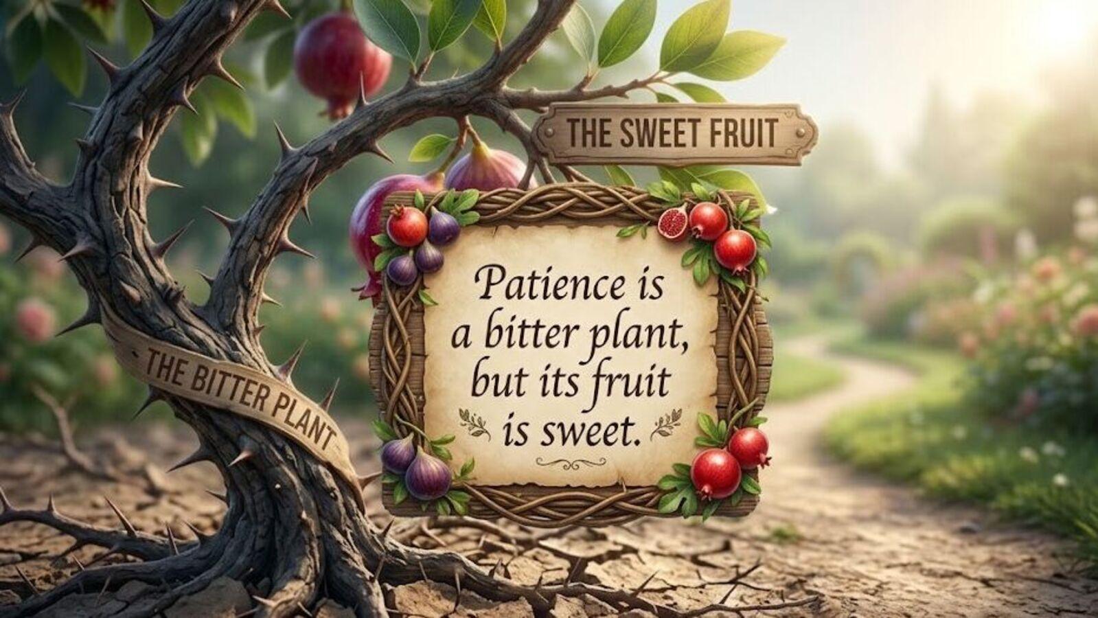 Chinese proverb of the day: ‘Patience is a bitter plant, but its fruit is sweet’