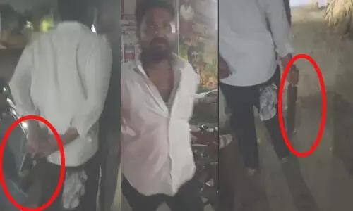 ఉండవల్లిలో టిడిపి నాయకుడు కత్తితో నరుకుతానంటూ హల్ చల్