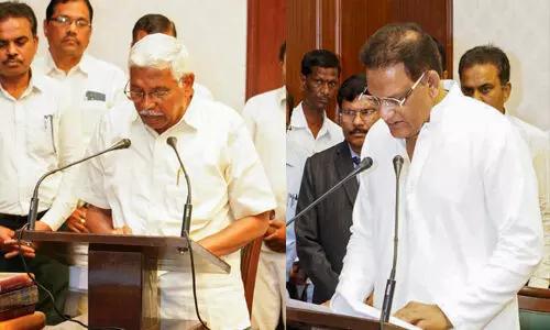 అజహర్, కోదండరామ్ ప్రమాణస్వీకారం