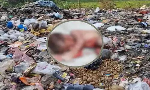 చెత్తకుప్పలో  ఆడశిశువు మృతదేహం