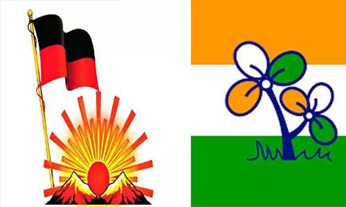 బెంగాల్ లో టిఎంసి 123 సీట్లలో...  తమిళనాడులో డిఎంకె 67 స్థానాలలో ఆధిక్యం