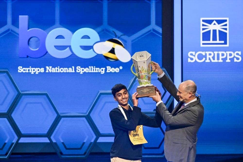 Shrey Parikh is the 2026 Scripps National Spelling Bee Champion!