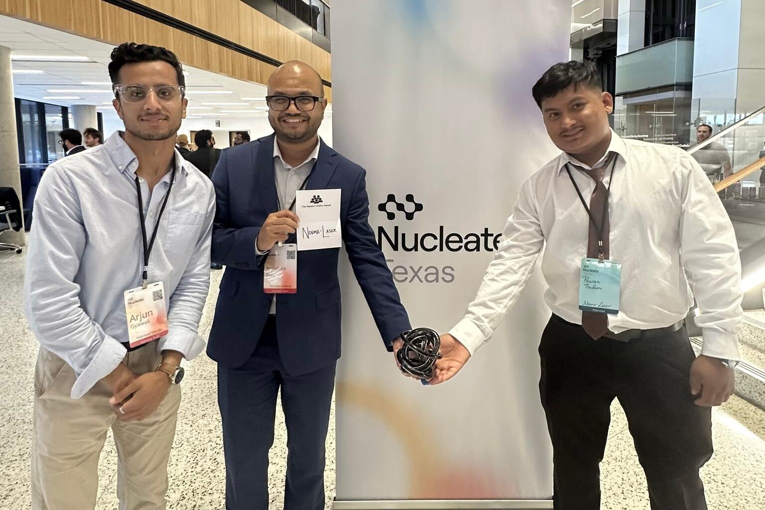 Aniruddha Bora wins Popular Choice Award at Nucleate Texas