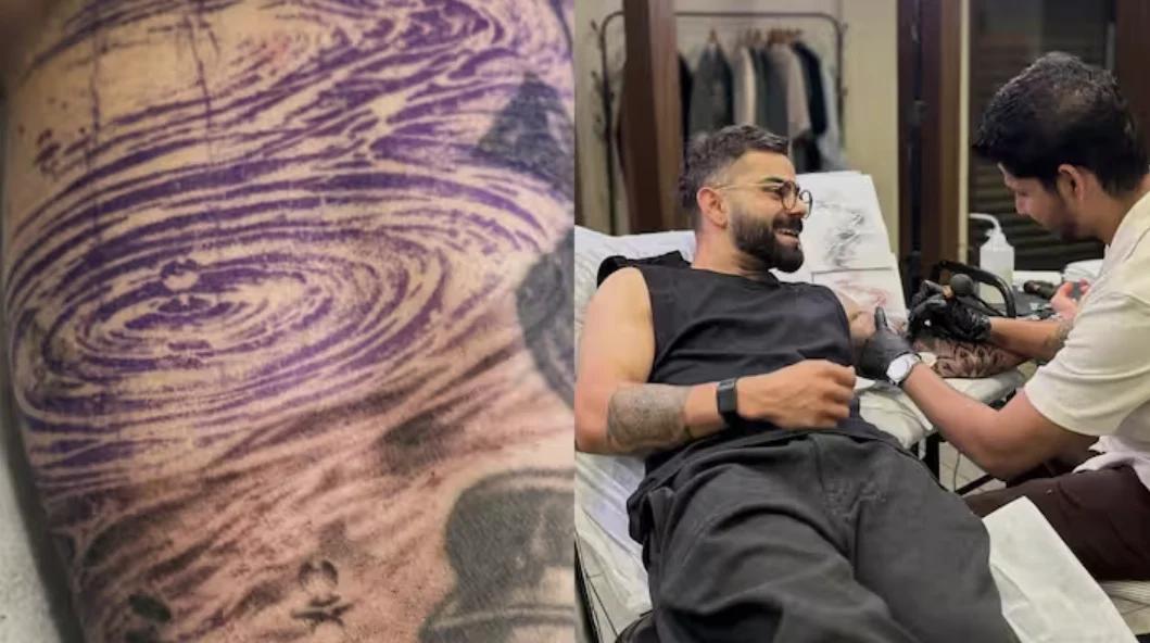 Virat Kohli’s New Tattoo Goes Viral, Fans Take Notice of Ripple Design