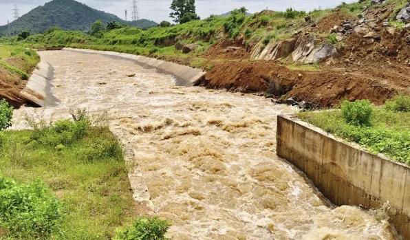 సీతారామ ప్రాజెక్ట్ రాజీవ్ లింక్ కాలువకు మళ్లీ నష్టం.. నాణ్యతపై రైతుల ఆందోళన