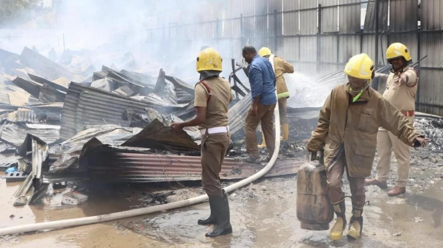 LPG Cylinders Explode as Fire Breaks Out at Labour Shelter in Coimbatore