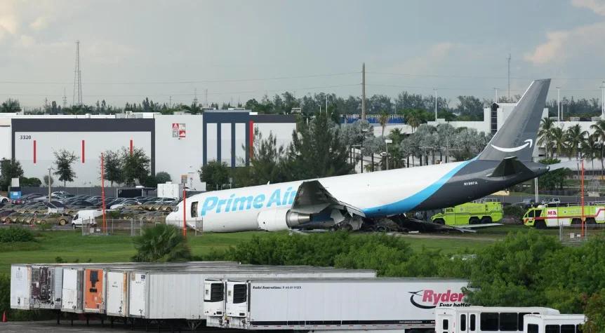 Amazon Cargo Plane Crashes at Miami Airport, Five Killed; NTSB Begins Probe