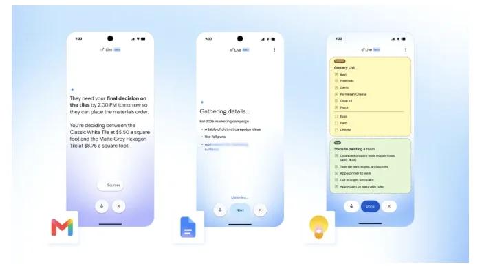 Google Launches AI Voice Features in Gmail, Docs and Keep