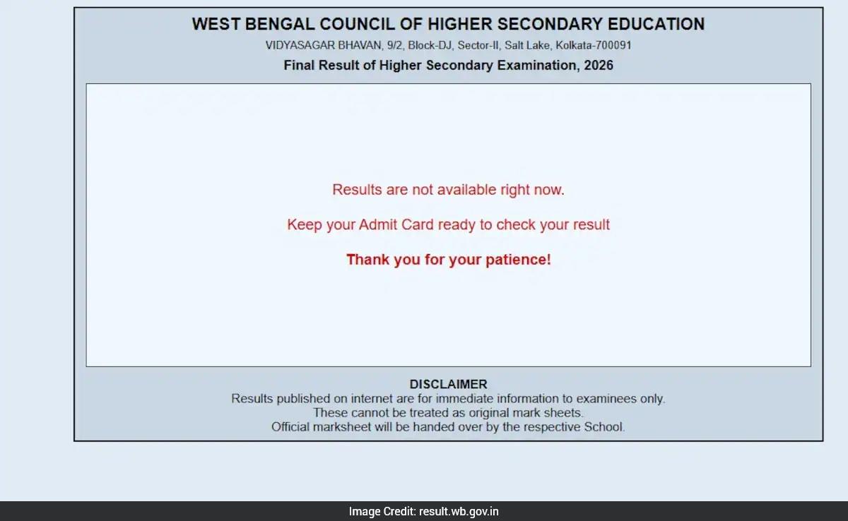 WBCHSE HS Result 2026: West Bengal Class 12 Scorecards To Be Release On May 14