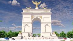 Trump administration unveils 250-foot 'Triumphal Arch' design