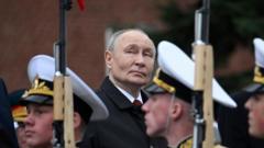 Putin denounces Nato at scaled back Victory Day parade