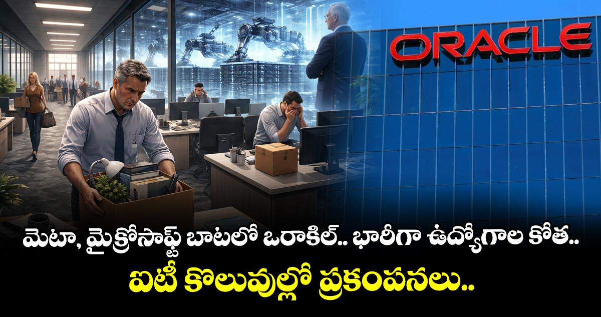 మెటా, మైక్రోసాఫ్ట్ బాటలో ఒరాకిల్.. భారీగా ఉద్యోగాల కోత.. ఐటీ కొలువుల్లో ప్రకంపనలు..