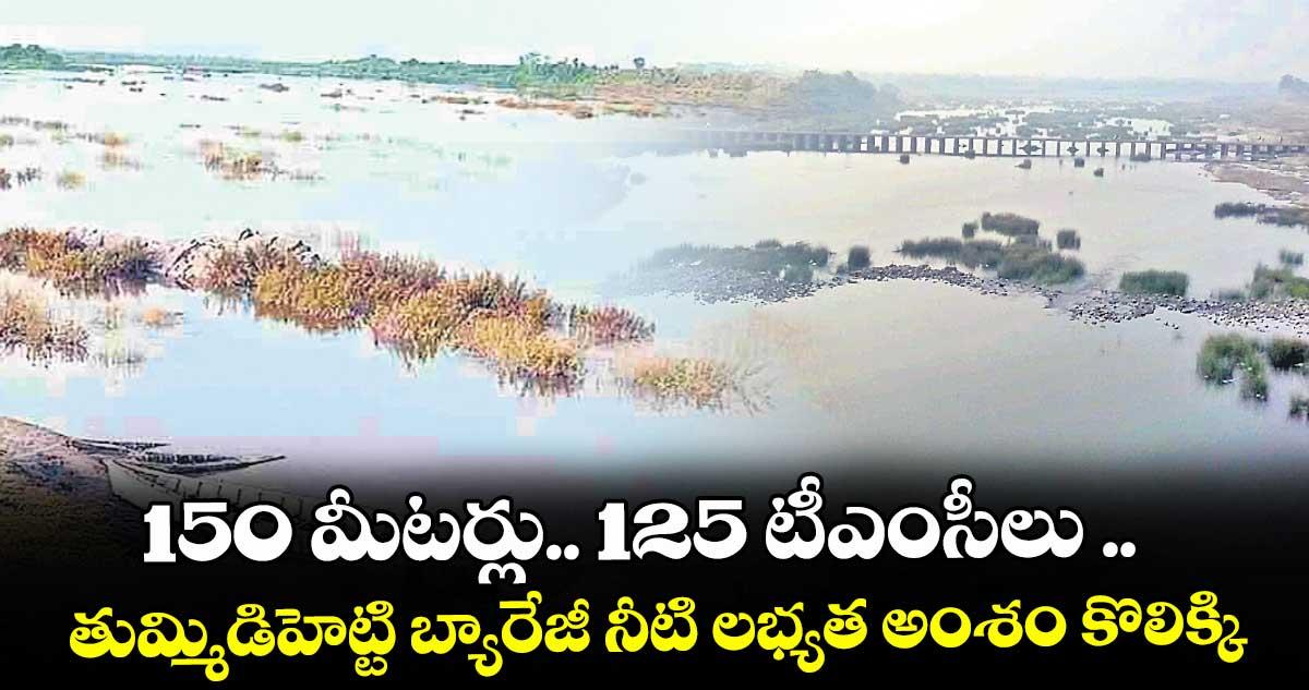 150 మీటర్లు.. 125 టీఎంసీలు ..తుమ్మిడిహెట్టి బ్యారేజీ నీటి లభ్యత అంశం కొలిక్కి