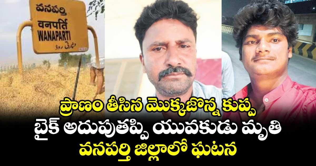ప్రాణం తీసిన మొక్కజొన్న కుప్ప.. బైక్ అదుపుతప్పి యువకుడు మృతి..వనపర్తి జిల్లాలో ఘటన
