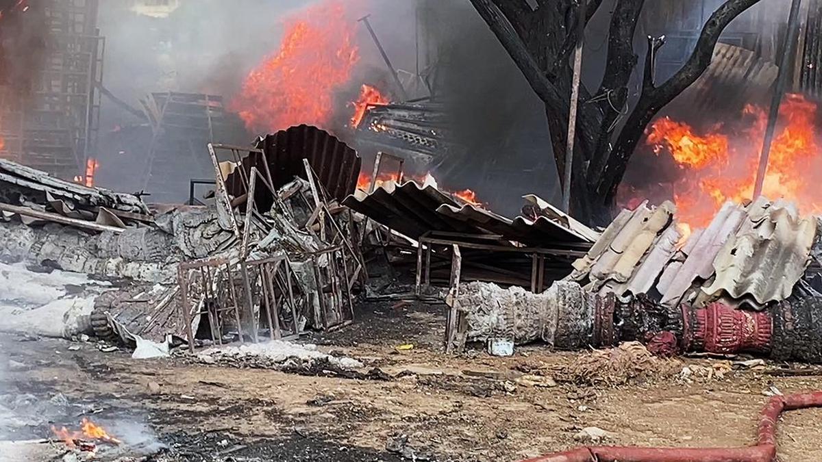 Massive fire breaks out at car godown in Hyderabad’s Chaderghat, no casualties reported