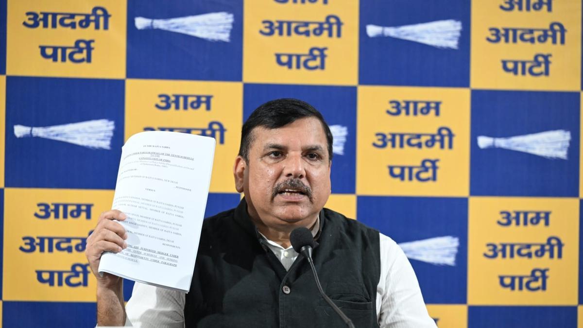 AAP submits petition to Rajya Sabha Chairman seeking termination of seven MPs who quit party