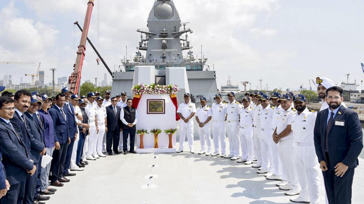 Sixth Nilgiri-class frigate joins fleet, boosting naval firepower