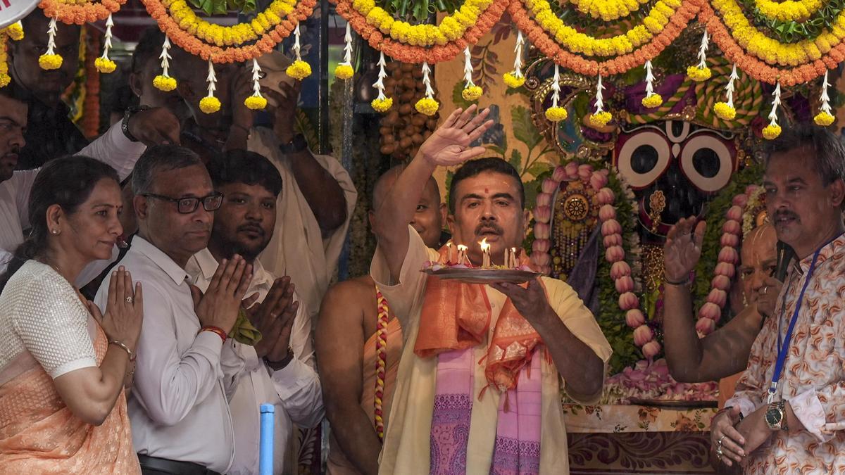CM Suvendu joins Rath Yatra in Kolkata; several BJP leaders join festivities