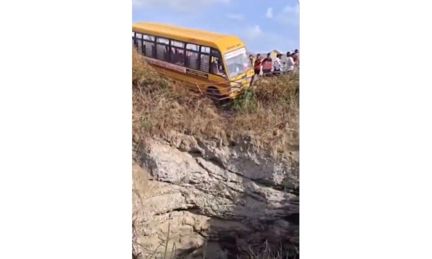 Pune: Narrow Escape For 40 Students As Drunk Driver Stops School Bus Near A Well