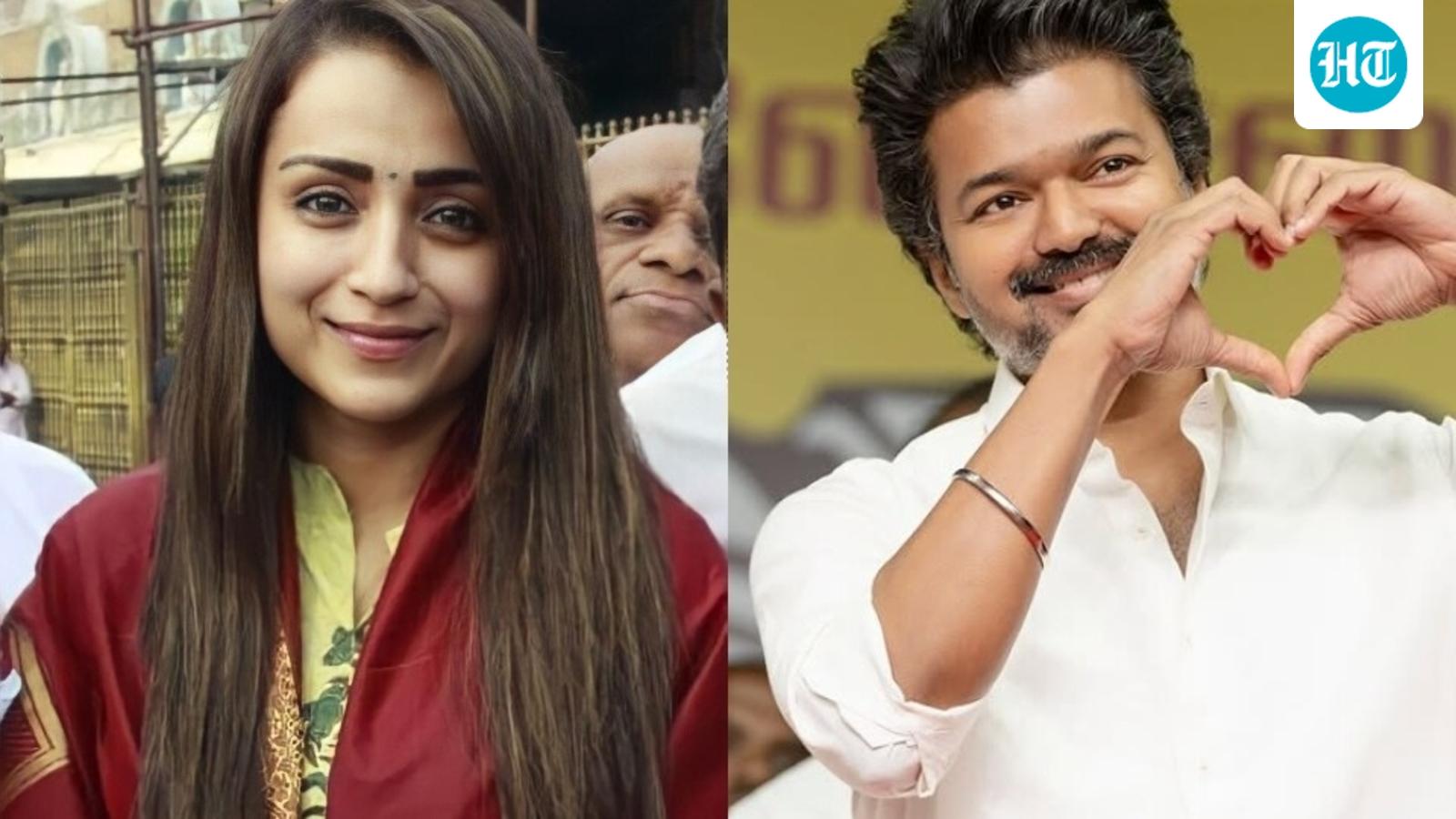Trisha Krishnan heads straight to Vijay's home from Tirupati on her 43rd birthday as TVK leads in TN election. Watch