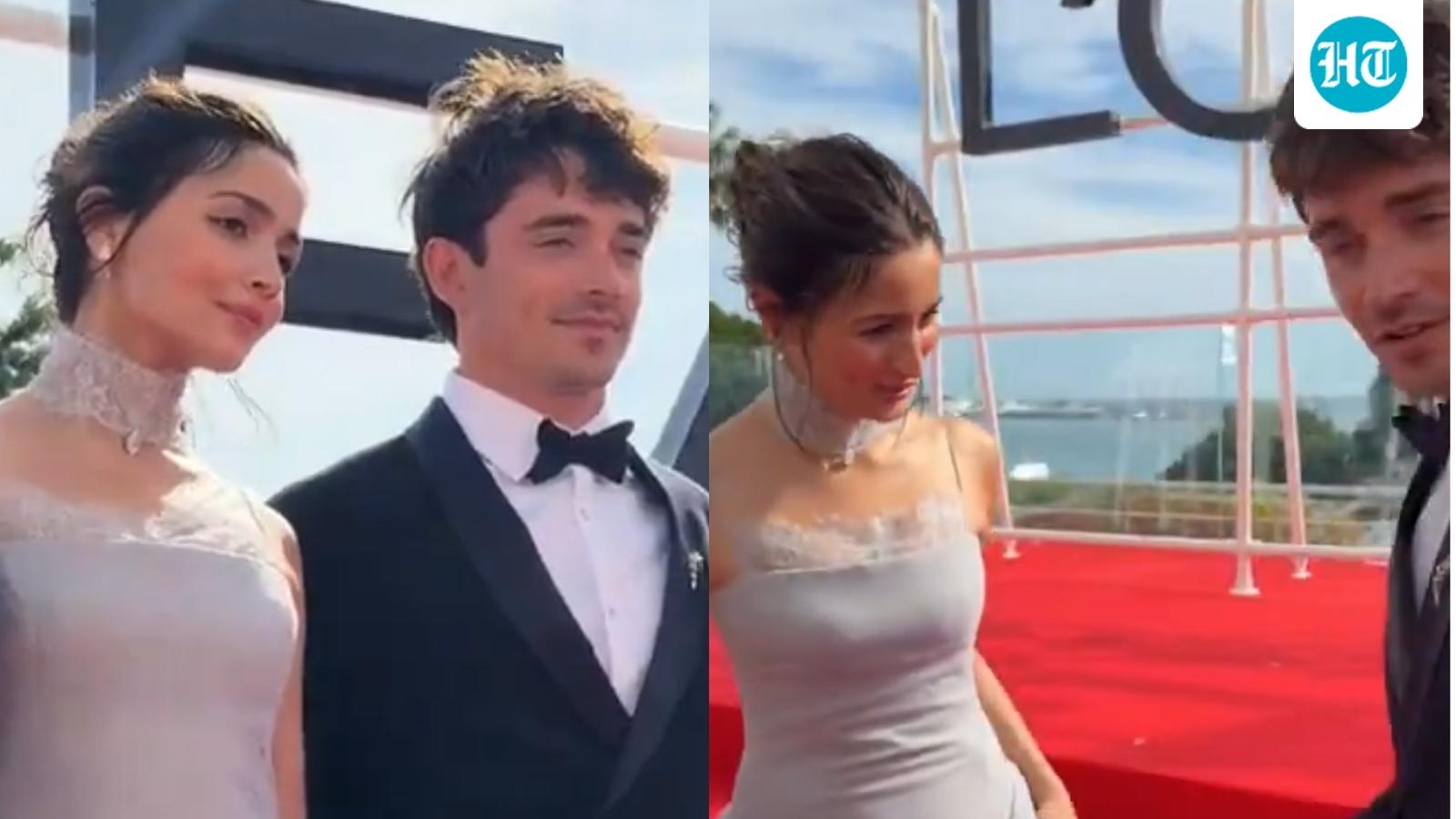 Alia Bhatt meets Charles Leclerc after Carlos Sainz at Cannes, fans say she’s ‘collecting F1 drivers like Pokémon’